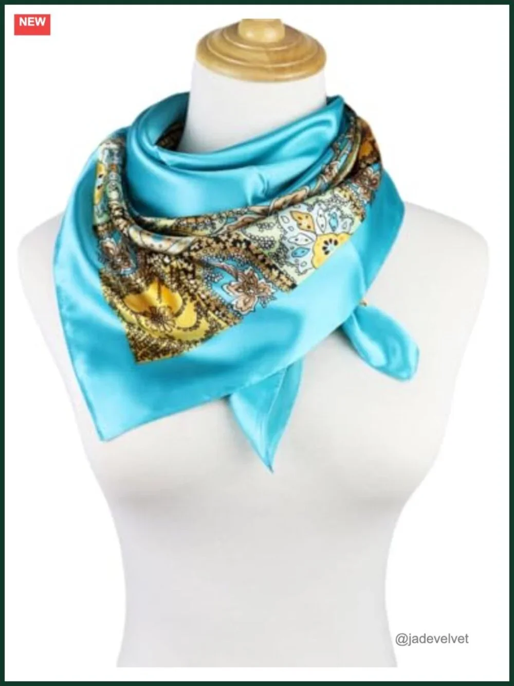 Satin Square Scarf for Women, 35x35 Silk Feel Hair Wrap, Headscarf & Neck